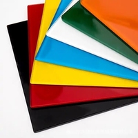 Verre Laqué Peint Rouge Blanc Noir Bleu Orange pour la Décoration de Chambre et de Cuisine