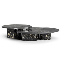Table d'appoint moderne de luxe de forme irrégulière en acier inoxydable pour villa, manoir, projet d'aménagement intérieur design, mobilier