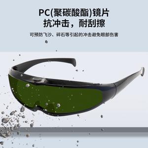 Lunettes de sécurité laser 200-2000nm, transmittance 10%, monture noire, lunettes de protection pour la protection contre les rayonnements lumineux - Product Image 2
