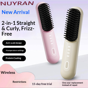 Peigne lisseur sans fil portable, rechargeable par USB, mini brosse lissante pour <span class=keywords><strong>cheveux</strong></span>, <span class=keywords><strong>appareil</strong></span> de coiffage et de bouclage - Product Image 3
