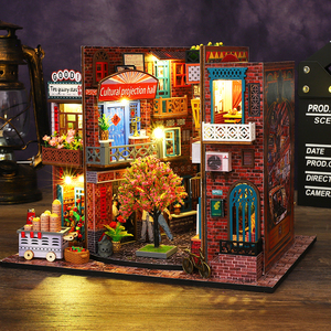 Nouveau Kit DIY de Niche à Livres en Bois Vintage « Allée de Shanghai », Modèle Puzzle 3D avec Éclairage LED, <span class=keywords><strong>D</strong></span>écoration Artisanale Faite à la Main pour la Maison, Cadeau - Product Image 6