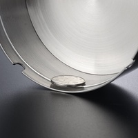 Cendrier rond en acier inoxydable à pression avec couvercle anti-vent et anti-chute pour hôtel, bar, terrasse, plateau de table