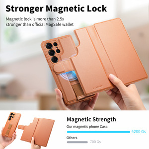 Étui de téléphone magnétique détachable avec porte-cartes en cuir et support pour Samsung <span class=keywords><strong>Galaxy</strong></span> S26 Ultra S25 Edge S24 - Product Image 2