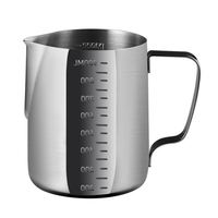 Tasses à café cylindriques portables en acier inoxydable 304 pour latte art et mousse de lait, avec bec pointu, écologiques, pour le thé et usage professionnel