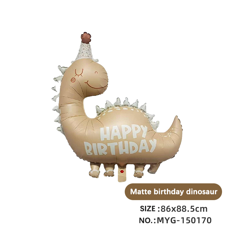 Dinosauro di compleanno marrone opaco