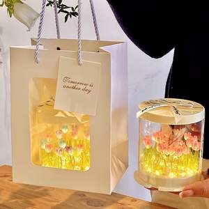 Lámpara Nocturna Creativa de Tulipanes DIY, Ramo de Flores Simuladas, Paquete Ecológico de Plástico, Otras Flores y Plantas Decorativas - Product Image 3