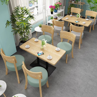 Moderne kommerzielle Restaurant möbel Fast-Food-Restaurant Cafe Stand Sofa Kombination Holz Esszimmers tuhl und Tischset