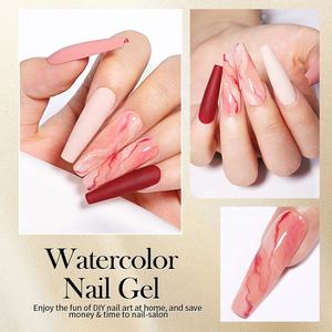 BORN PRETTY PRO Suministros de uñas de gel de acuarela de mármol personalizado Clear Blossom Nail Ink Blooming Gel Polish para Nail Art Spreading - Product Image 5