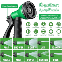 Tuyau d'arrosage extensible BSCI 50FT 3X, anti-torsion, léger, rétractable, anti-UV, anti-fuite, pour l'arrosage et le lavage de voiture