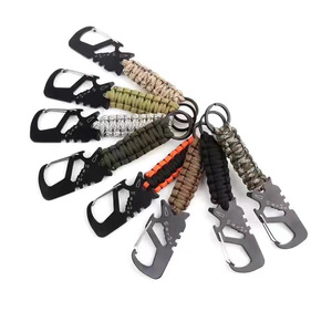 KongBo EDC Multi herramienta Supervivencia al aire libre 550 Paracord Llavero Senderismo Trekking Jogging Mountaineer Mosquetón - Product Image 1