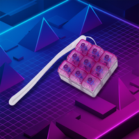 Porte-clés clavier LED, jouet anti-stress, bouton fidget DIY, capuchon de clavier, porte-clés fidget, porte-clés clavier, capuchons de clavier pour doigts, jouet