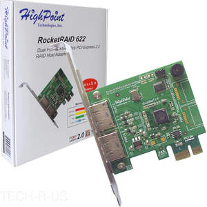 HighPoint RocketRAID 622 SATA 6 Gb/s Adaptateur CIE2.0x1 RAID 2 ports <span class=keywords><strong>Serial</strong></span> <span class=keywords><strong>ATA</strong></span> Controller - Product Image 5