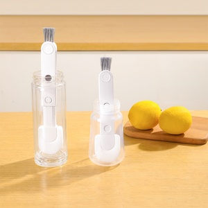 Plastic 2 in 1 Water Bottle Cleaner Brush for Baby Bottles Vacuum Flasks <b>Handle</b> Bottle Brush <b>Sponge</b> Cup Brush - Product Image 3