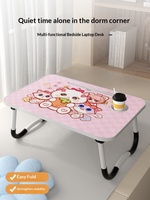 Bureau en bois pliable et réglable, petit format, économique, avec étagère intégrée, portable et peu encombrant, pour dortoir universitaire, étude et ordinateur