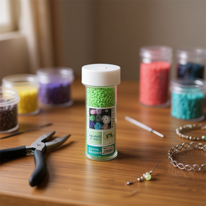 Perline ILAN Abalorio Verdi 05, 12 Pezzi per Tubo, per Creazione di Gioielli Artigianali - Product Image 3