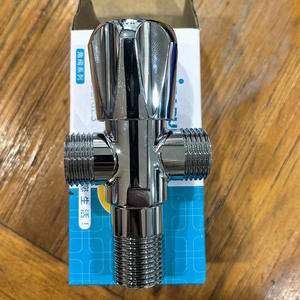 Robinet triangulaire entièrement ouvert en cuivre à haut débit, épaissi, entrée/sortie unique, chauffe-eau mural, robinets d'angle pour toilettes - Product Image 3