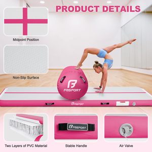 Set di tappetini gonfiabili portatili da 3m x 4m per ginnasti artistici e allenamento quotidiano di yoga e pilates a casa - Product Image 2