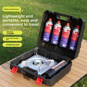 Fornello a Gas Portatile Pieghevole in Alluminio Dingka con Accensione Magnetica <span class=keywords><strong>per</strong></span> Campeggio e Picnic all'Aperto, Alimentato a Butano, <span class=keywords><strong>per</strong></span> 3-5 Persone, Monoblocco - Product Image 5