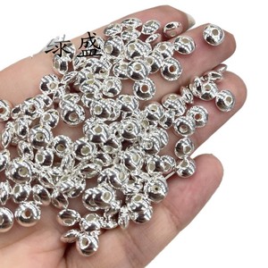 Cuentas redondas de plata de ley S925 Lush Greenery de 6 mm, cuentas espaciadoras tipo ábaco, cuentas sueltas para pulseras, collares, componentes para la fabricación de joyería DIY. - Product Image 4