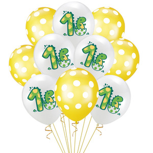 Palloncino in lattice di uovo di dinosauro <span class=keywords><strong>1</strong></span> <span class=keywords><strong>anno</strong></span>-Set di <span class=keywords><strong>palloncini</strong></span> per la prima festa di compleanno del bambino - Product Image 3