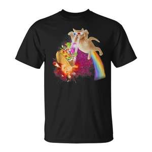 Camiseta Space Cat Laser Taco Galaxy Kitten Rainbow Cat - Product Image 1