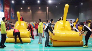<span class=keywords><strong>Jeux</strong></span> personnalisés de team building en plein air Réservoir gonflable Jeu de sport roulant coopératif - Product Image 4