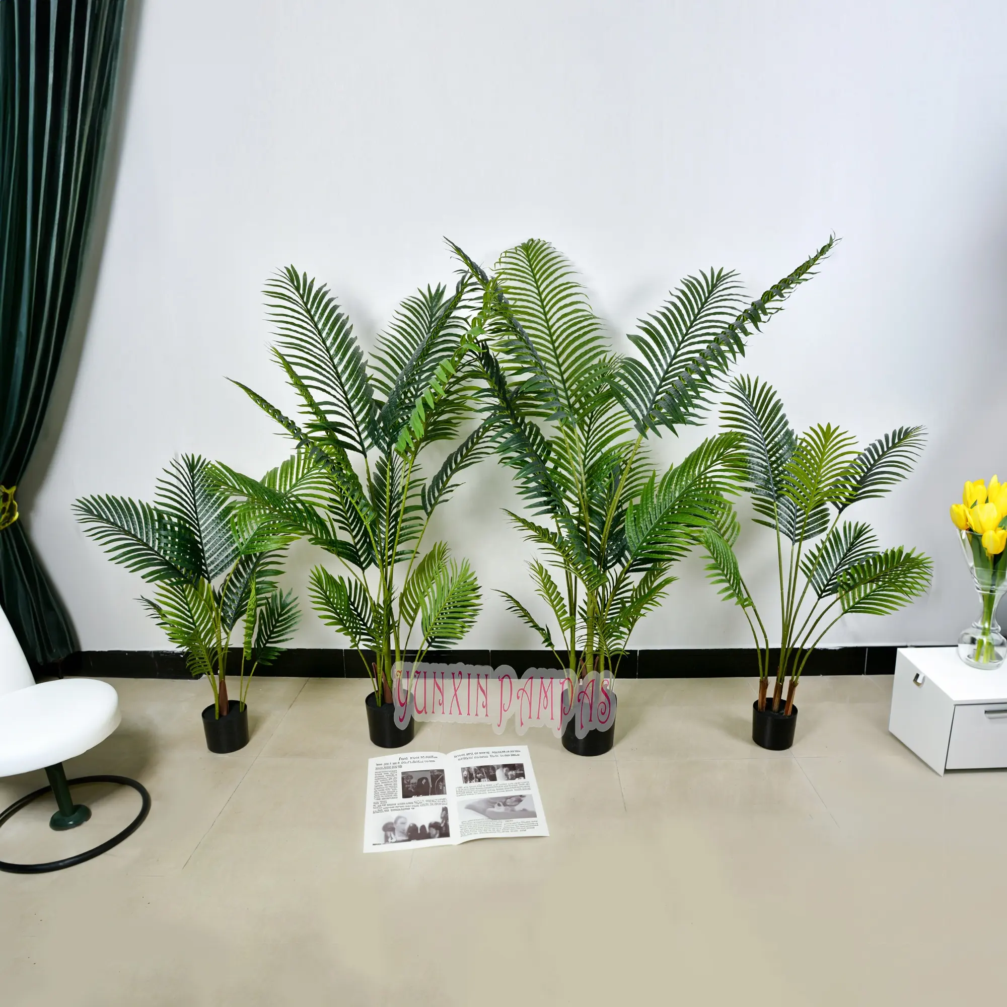 2024 vente chaude en plastique plantes d'intérieur artificielle bonsaï plante arbre artificiel plante de palmier en pot
