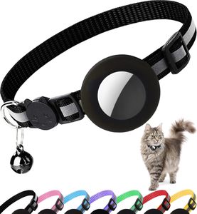 Collier réfléchissant pour chat et chien avec boucle de sécurité et support étanche pour AirTag, compatible avec Apple AirTag - Product Image 1
