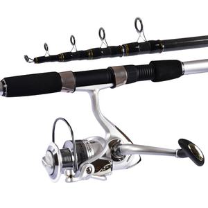 2.4m 2.7m 3m 3.6m 4.2m 4.5m carbone long shot surf <span class=keywords><strong>casting</strong></span> <span class=keywords><strong>canne</strong></span> à pêche télescopique avec moulinet combo - Product Image 3