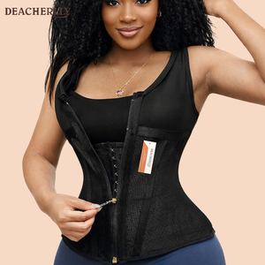 Corset amincissant colombien avec fermeture éclair et crochets <span class=keywords><strong>pour</strong></span> le soutien post-partum et la perte de poids en salle de sport - Product Image 3