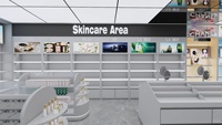 Étagère de présentation esthétique en métal pour magasin de beauté, unité de rangement inférieure, présentoir lumineux pour cosmétiques, rayonnage de vente au détail personnalisé pour boutique