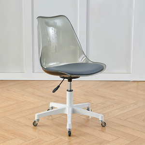 <span class=keywords><strong>Silla</strong></span> de Oficina Moderna <span class=keywords><strong>Transparente</strong></span>, <span class=keywords><strong>Silla</strong></span> de <span class=keywords><strong>Escritorio</strong></span> Giratoria con Ruedas y Altura Ajustable, con Cojín para Oficina en Casa - Product Image 5