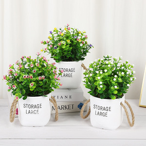Planta Artificial Verde en Maceta con Cordón de Almacenamiento, Maceta Grande para Decoración de Sala de Estar - Product Image 2