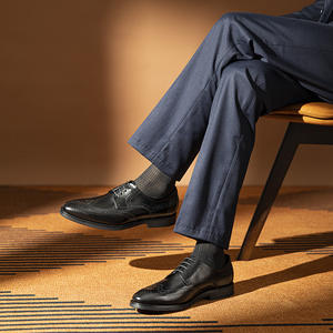 Zapatos de Vestir Formales de Cuero Genuino para Hombre, Diseño de Primera Calidad, con Cordones, Punta en Pico, Antideslizantes, Transpirables, para Negocios, Bodas y Oficina - Product Image 2