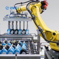 Machine d'emballage robotisée 4/6 axes certifiée CE avec moteur/boîte de vitesses PLC pour solution complète de ligne de production, incluant érecteur et scelleuse de cartons