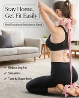 Version améliorée de l'équipement de fitness multifonctionnel pour sit-ups avec corde de résistance et pédale de yoga