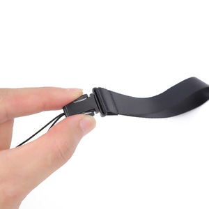 Detachable Wrist Strap Black <b>Polyester</b> Phone <b>Lanyard</b> With Plastic Buckle For Flashlights USB Drives Speakers Headphones - Product Image 5