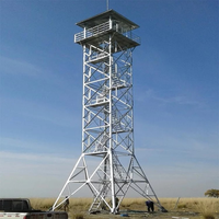 Système de détection d'incendies forestiers sans pilote, échelle d'urgence en acier Q355, plateforme à large vue, tour d'observation préfabriquée