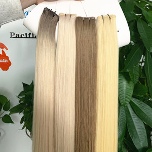 100% <span class=keywords><strong>extension</strong></span> <span class=keywords><strong>per</strong></span> <span class=keywords><strong>capelli</strong></span> con trama geniale invisibile vergine russa sottile e vergine russa - Product Image 6