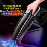 Aspiradora de Coche Húmeda/Seca de 120W 12V, Portátil, con Filtro HEPA Lavable, Cable de 5m, ABS, Capacidad de 630G, para Interiores de Auto y Pelo de Mascotas