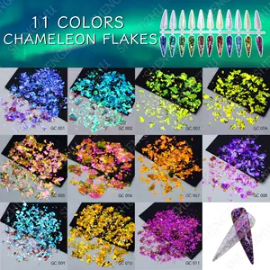 Groothandel Aurora Kameleon Colorshift Glitter Vlokken Iriserende Multichroom Opaalvlokken Pigment