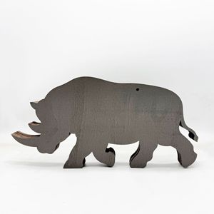 Uionen Nuevo Adorno de Rinoceronte Tallado en Madera, Escultura de Animal Hecha a Mano, Decoración para el Hogar, Oficina, Escritorio, Regalo Artesanal - Product Image 6