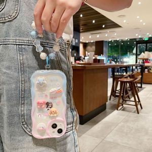 3D sóng động vật thích hợp cho Apple 16pro Gradient thỏ búp bê trường hợp điện thoại <span class=keywords><strong>Iphone</strong></span> x Vòng đeo tay bảo vệ trường hợp 13 - Product Image 6