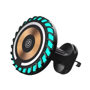 <span class=keywords><strong>Cargador</strong></span> Inalámbrico Magnético <span class=keywords><strong>para</strong></span> Auto de 15W con Luz RGB, Monitor de Audio, Protección OTP, Soporte Fijo <span class=keywords><strong>para</strong></span> Teléfono y Soporte <span class=keywords><strong>para</strong></span> Teléfono con Ventilación - Product Image 1