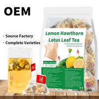 LUMIFLORA Vente en gros de sachets de thé aromatisés à la citronnelle, à base de plantes chinoises, pour la perte de poids et la détoxification, marque privée, 150g (5x30 sachets)