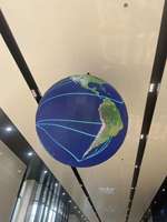 Pantalla LED Esférica Personalizada de Fábrica Edgelight P1.86, Pantalla de Video con Forma Irregular, Globo Esférico Azul Claro de 1200cd para Interiores, con Certificación CE