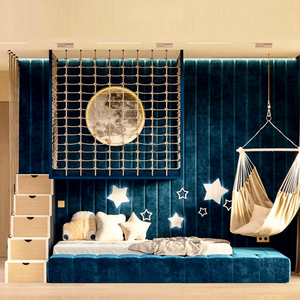 Kreatives Design Jungen-Etagenbett mit Massivholzrahmen Luxuriöses Einfaches Indoor-Spielbereich Multifunktionales Maßgefertigtes Teenager-Bett - Product Image 1
