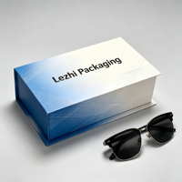 Coffret de lunettes de soleil de luxe personnalisé, emballage cadeau rigide pour lunettes, avec étui en cuir pour lunettes, ensemble de chiffons, étui de lunettes de soleil de qualité supérieure