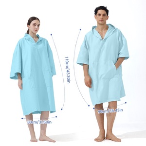 <span class=keywords><strong>Accappatoio</strong></span> 2026 di Nuovo Design, Asciugatura Rapida, Altamente Assorbente, Asciugamano da Spiaggia con Cappuccio Personalizzabile con Logo per <span class=keywords><strong>Uomo</strong></span>, Poncho da Surf Stampato su Misura - Product Image 2