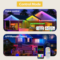 Contrôle Wifi étanche course de chevaux RGBIC atmosphère extérieure lumière String30 lumières 50FT avant-toit décoration de noël